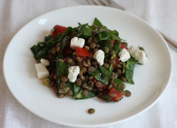 lentil salad with chard and tomatoes | writes4food.com