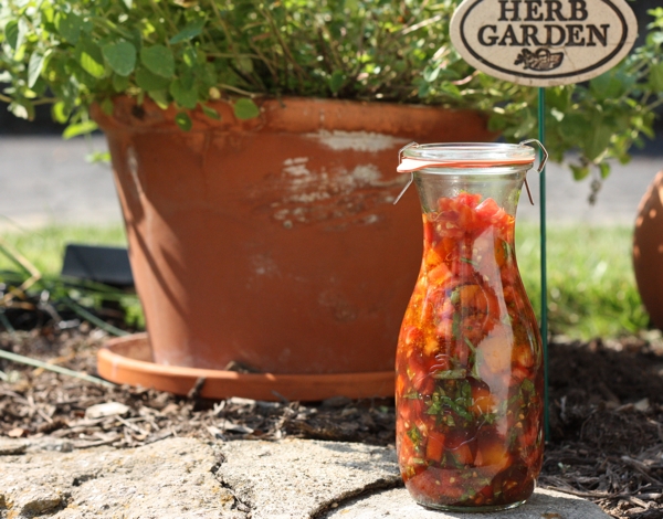 tomato salad dressing made in the sunshine | writes4food.com