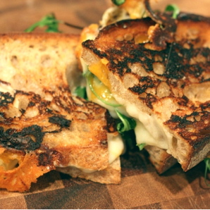 Grilled Arugula and 3 Cheese #writes4food