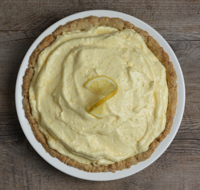 classic lemon chiffon pie in no-roll pie crust recipe | writes4food.com
