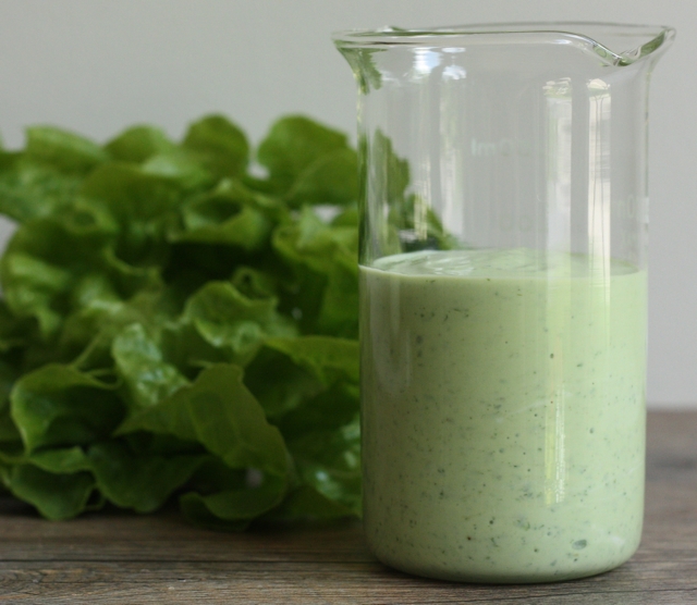 low-fat Green Goddess salad dressing recipe | writes4food.com