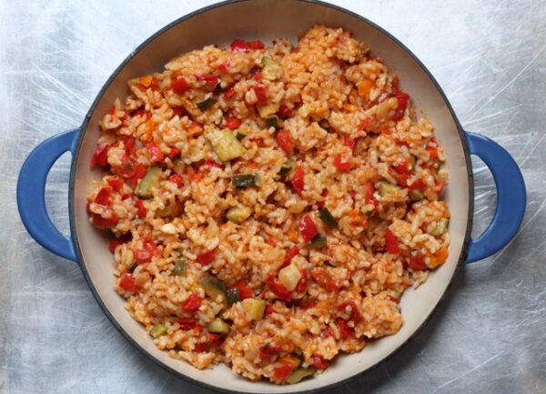 Spanish vegetable rice pilaf recipe | writes4food.com