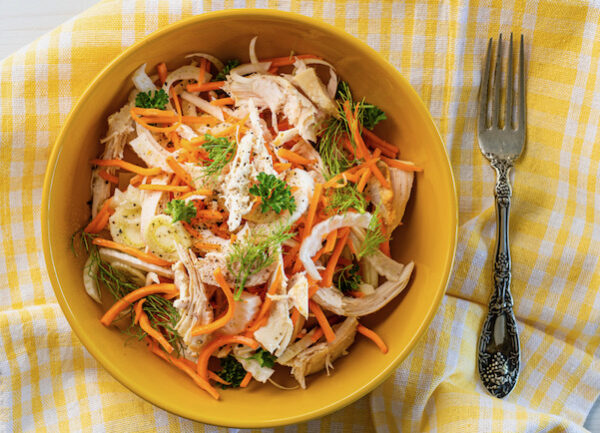 recipe for chicken salad with fennel and carrot